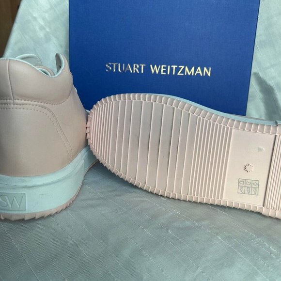 Stuart Weitzman Leather sneaker Ryan High to rosewater US. 8.5 $325 - Picture 4 of 7